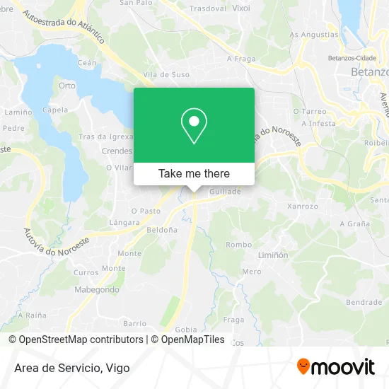 Area de Servicio map