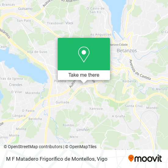 mapa M F Matadero Frigorífico de Montellos