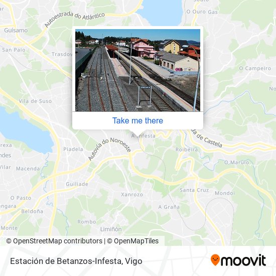 mapa Estación de Betanzos-Infesta