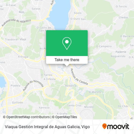 mapa Viaqua Gestión Integral de Aguas Galicia