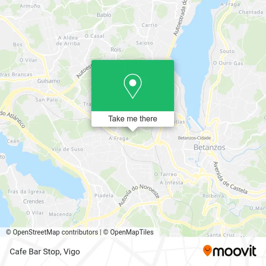 Cafe Bar Stop map