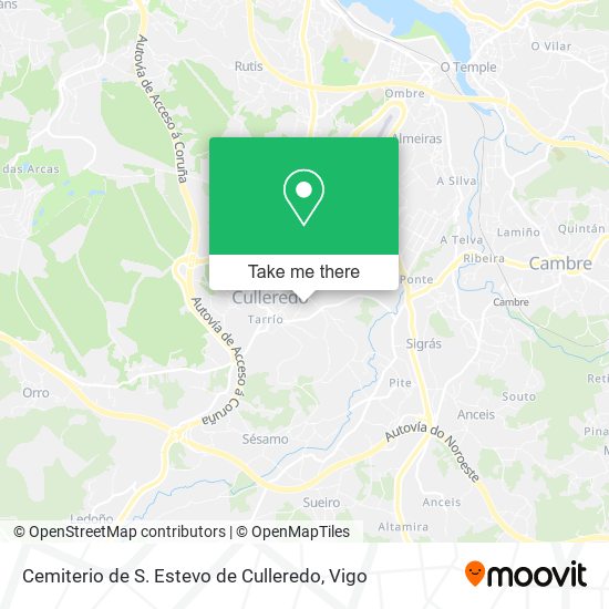 mapa Cemiterio de S. Estevo de Culleredo