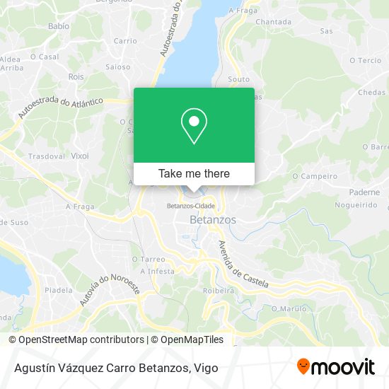 Agustín Vázquez Carro Betanzos map