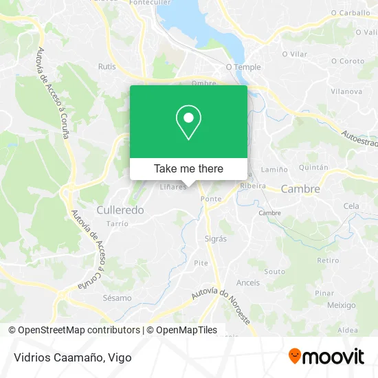Vidrios Caamaño map