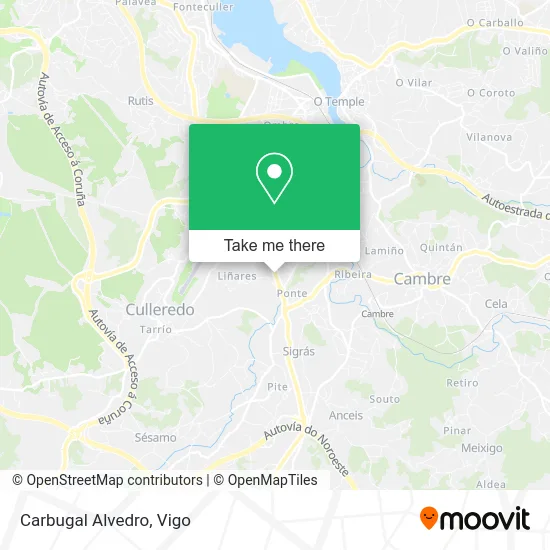 Carbugal Alvedro map