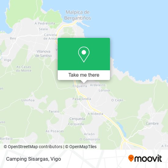 Camping Sisargas map