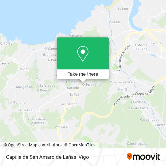 Capilla de San Amaro de Lañas map