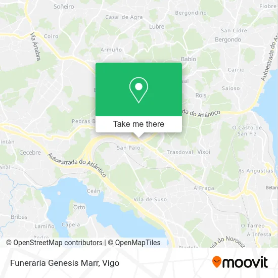 Funeraria Genesis Marr map