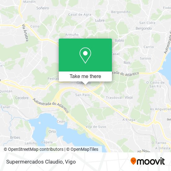 Supermercados Claudio map
