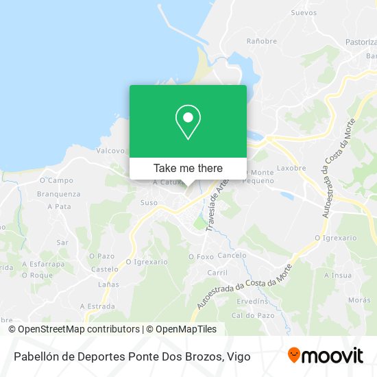 mapa Pabellón de Deportes Ponte Dos Brozos