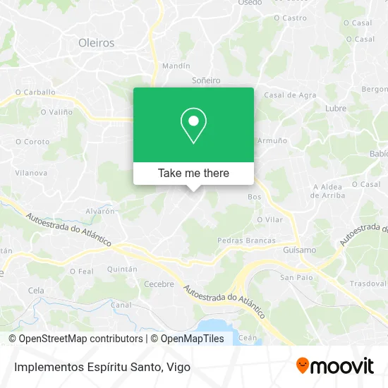 Implementos Espíritu Santo map
