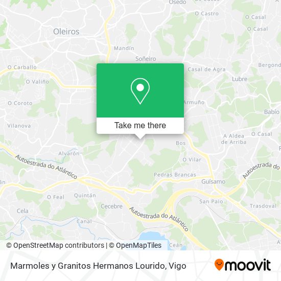 Marmoles y Granitos Hermanos Lourido map