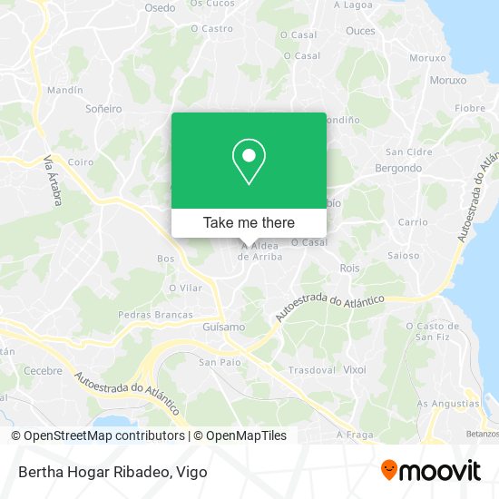 mapa Bertha Hogar Ribadeo