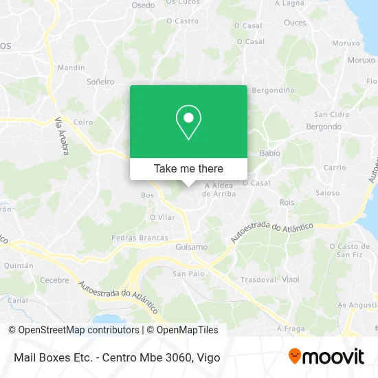 Mail Boxes Etc. - Centro Mbe 3060 map
