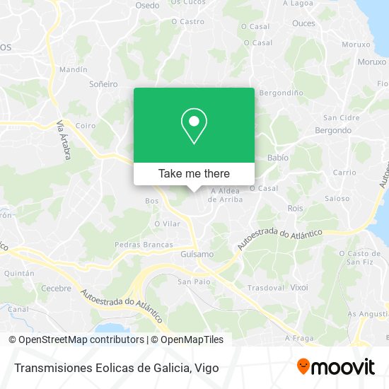 Transmisiones Eolicas de Galicia map