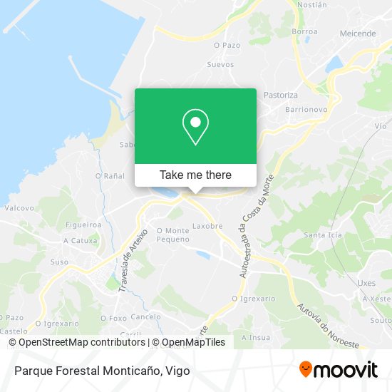 Parque Forestal Monticaño map