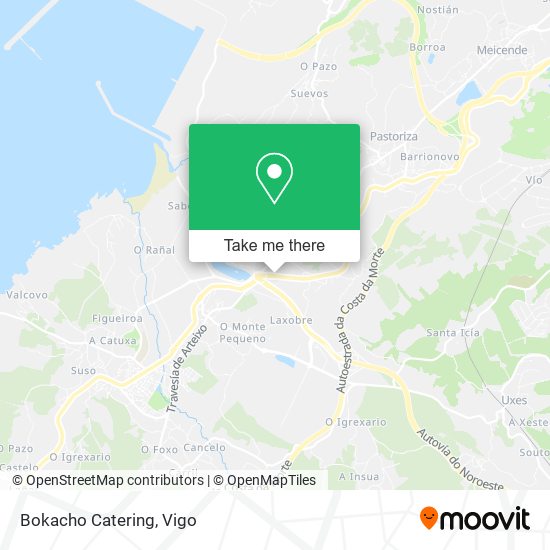 mapa Bokacho Catering