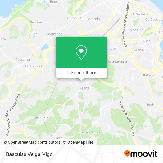 Básculas Veiga map