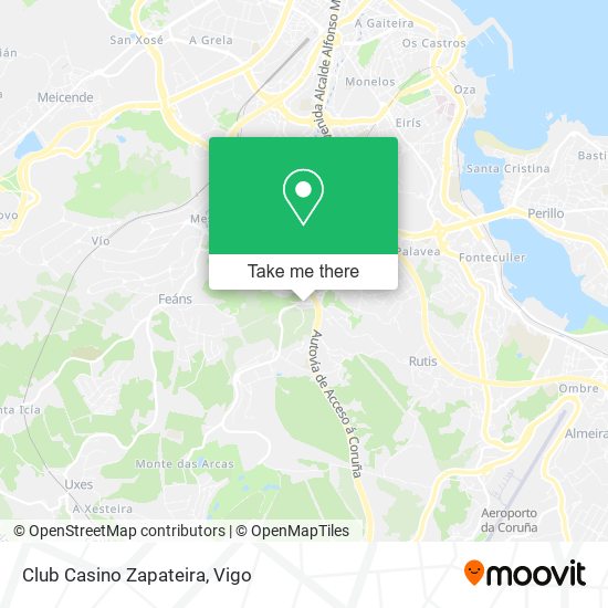 Club Casino Zapateira map