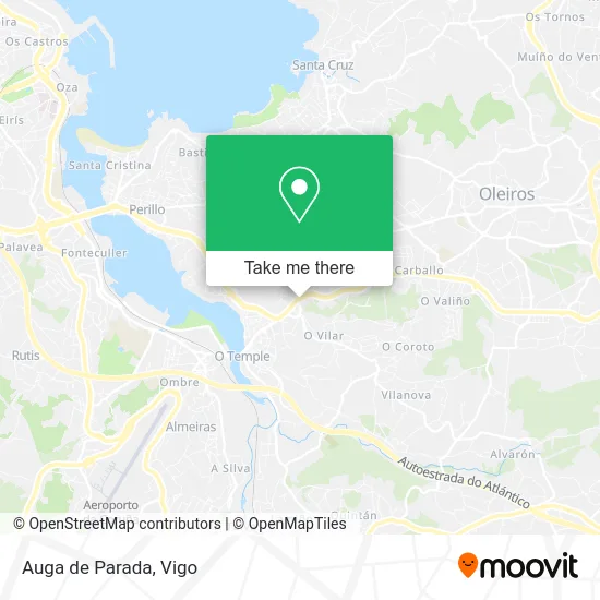 Auga de Parada map