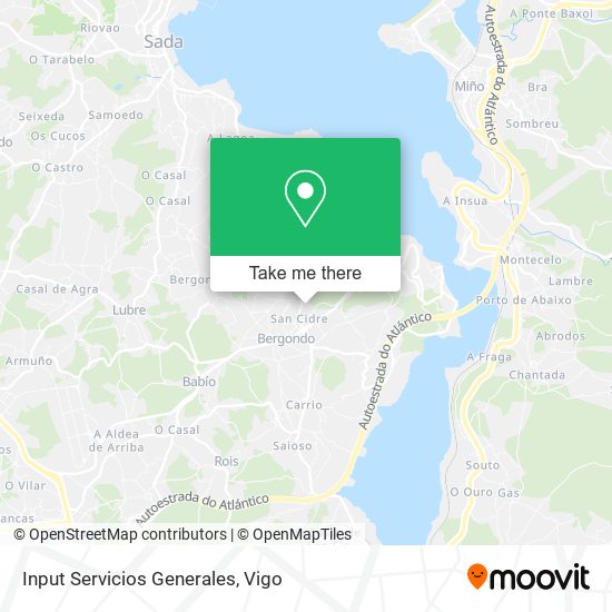 Input Servicios Generales map