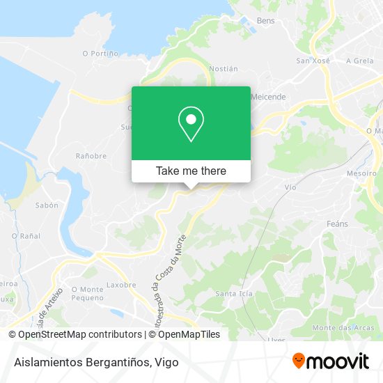 Aislamientos Bergantiños map