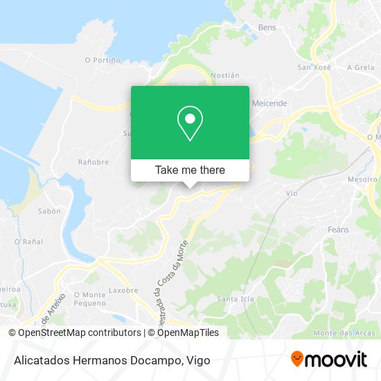 Alicatados Hermanos Docampo map