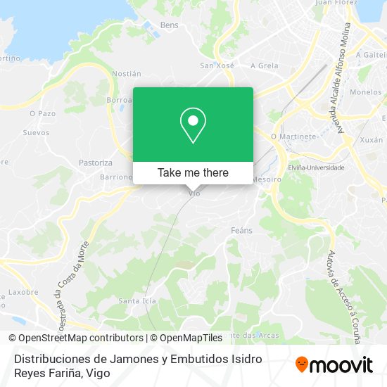 Distribuciones de Jamones y Embutidos Isidro Reyes Fariña map
