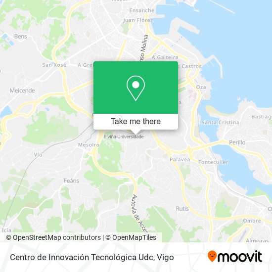 mapa Centro de Innovación Tecnológica Udc