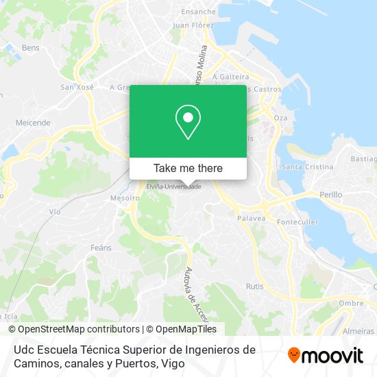 Udc Escuela Técnica Superior de Ingenieros de Caminos, canales y Puertos map