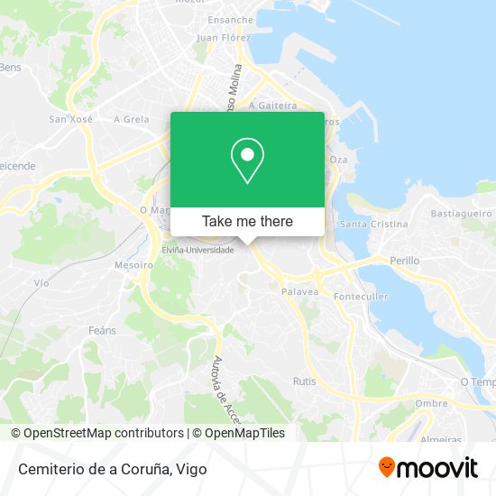 mapa Cemiterio de a Coruña