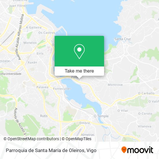 Parroquia de Santa María de Oleiros map