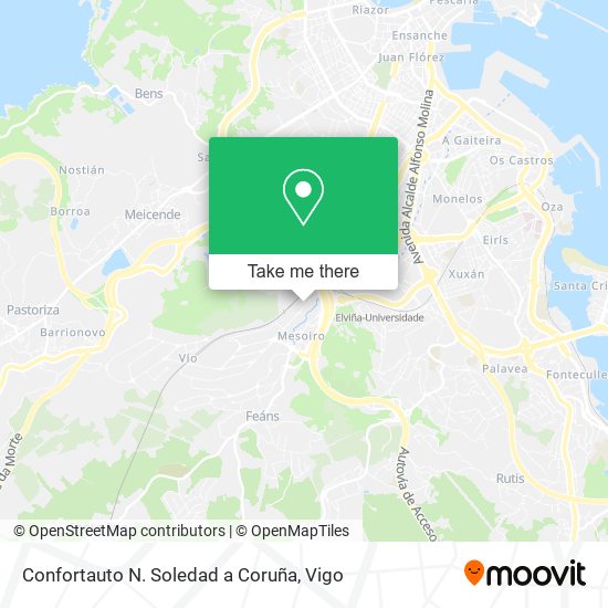 mapa Confortauto N. Soledad a Coruña