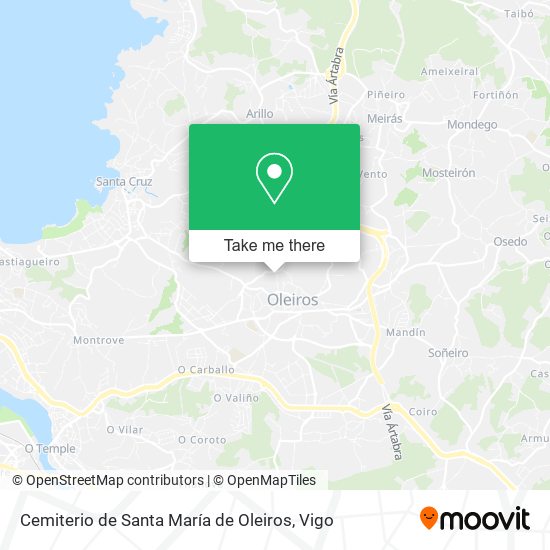 Cemiterio de Santa María de Oleiros map