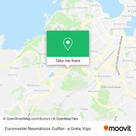 Euromaster Neumáticos Guillán - a Grela map