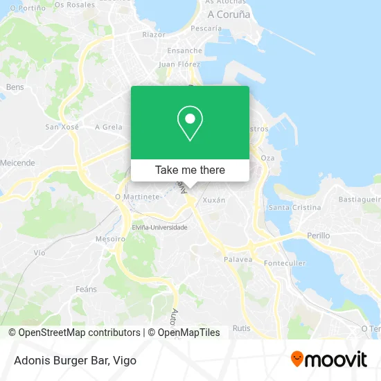 Adonis Burger Bar map