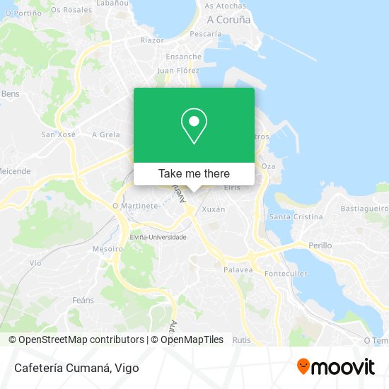 Cafetería Cumaná map