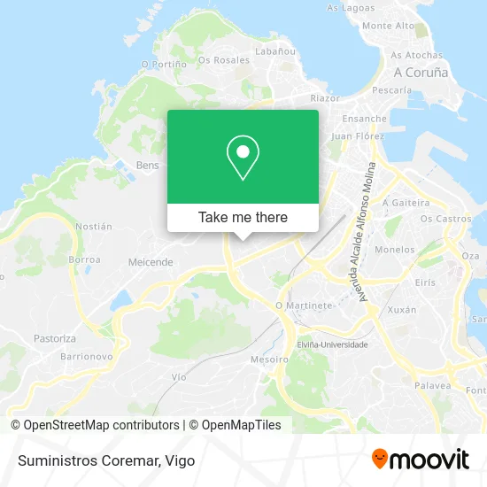 Suministros Coremar map