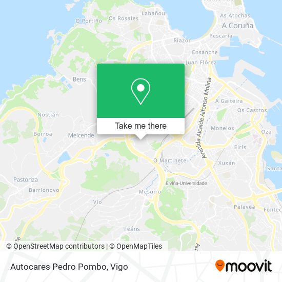 Autocares Pedro Pombo map