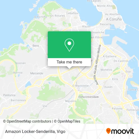 Amazon Locker-Senderilla map