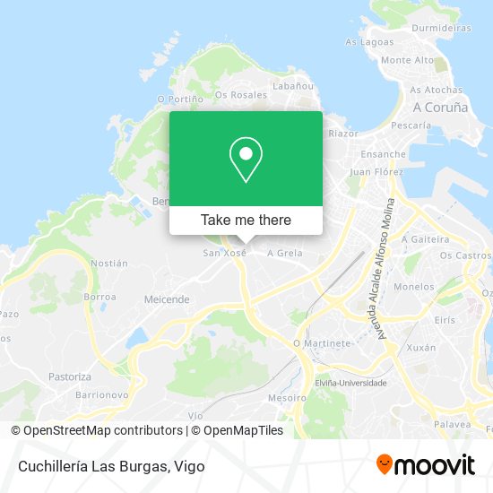 Cuchillería Las Burgas map