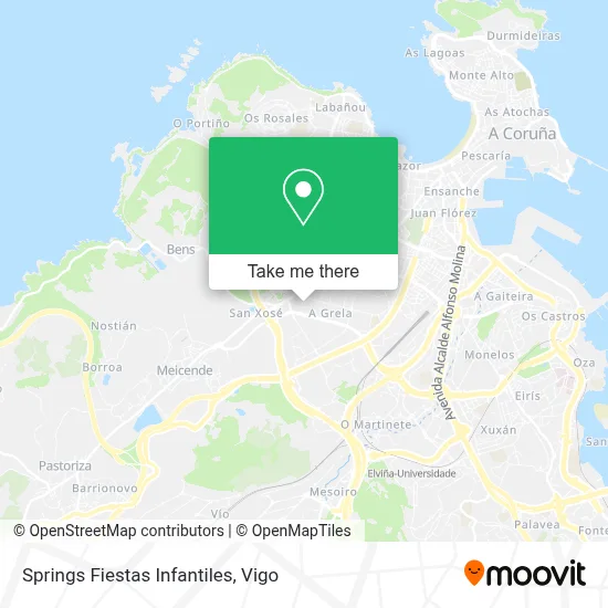 Springs Fiestas Infantiles map