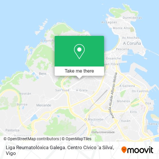 Liga Reumatolóxica Galega. Centro Cívico 'a Silva' map