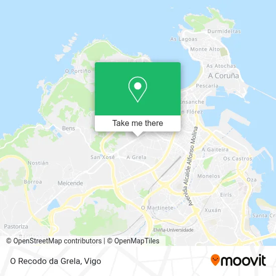 O Recodo da Grela map