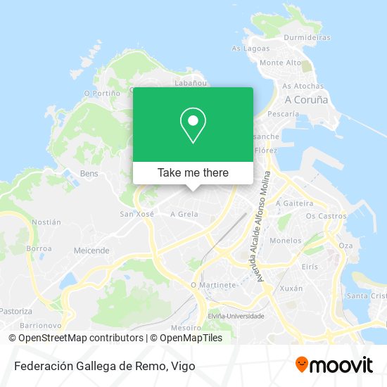 Federación Gallega de Remo map