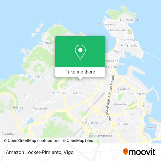 Amazon Locker-Pimiento map