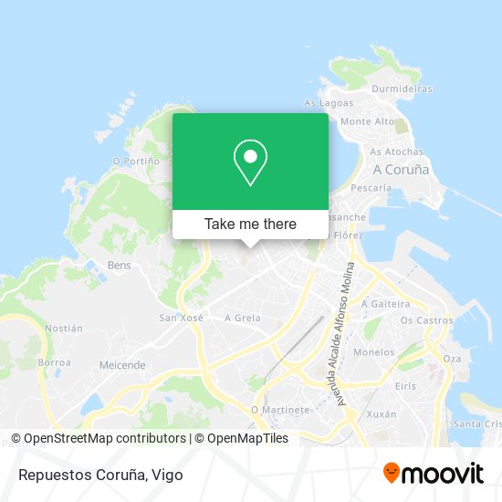 Repuestos Coruña map