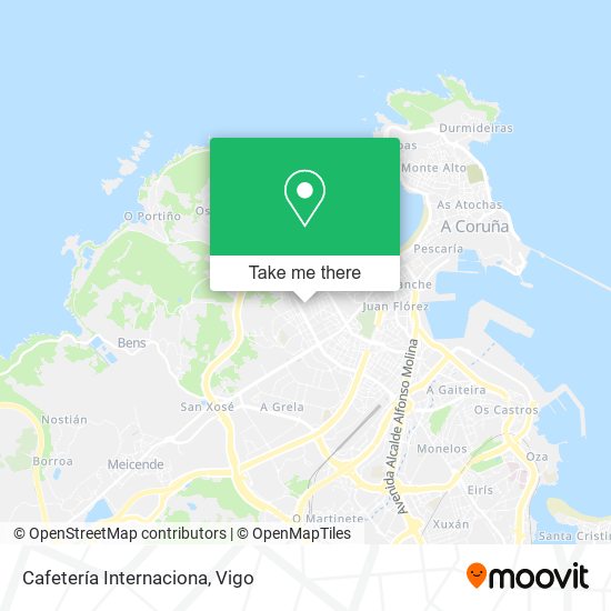 Cafetería Internaciona map