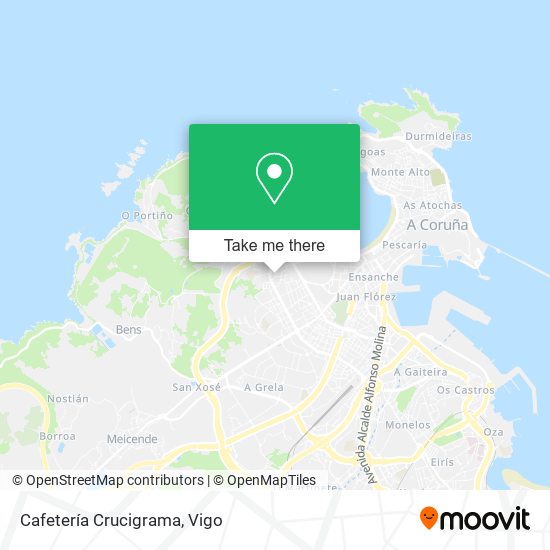 Cafetería Crucigrama map