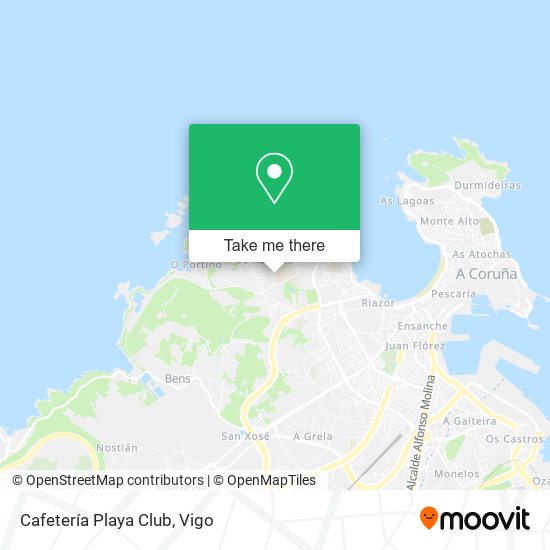 mapa Cafetería Playa Club